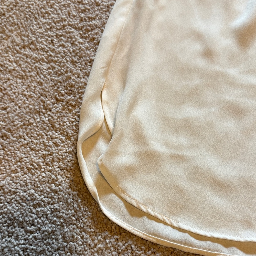 LOFT Cream Ruffle Blouse - Picture 4 of 5